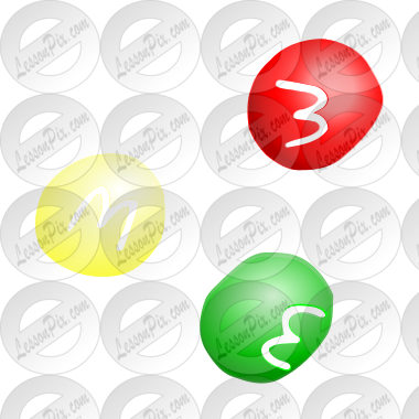 M&Ms Outline for Classroom / Therapy Use - Great M&Ms Clipart