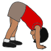 B is for bend. Bend down and touch the ground.