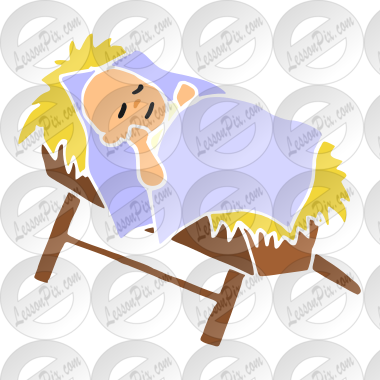 Baby Jesus Stencil for Classroom / Therapy Use - Great Baby Jesus Clipart