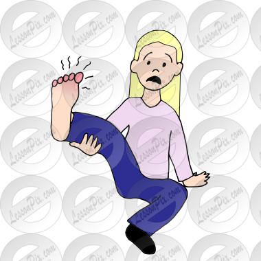 Foot Hurts Picture for Classroom / Therapy Use - Great Foot Hurts Clipart