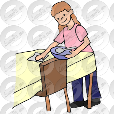 cleaning kitchen clipart