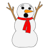 Scared Snowman