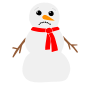 Sad Snowman Stencil