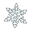 Molly made a beautiful snowflake