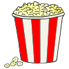 Everyone would eat popcorn for a snack.