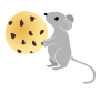 Mouse with a Cookie  Stencil