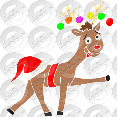 Silly Reindeer Stencil