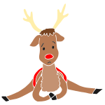 Sad Reindeer Stencil