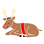 Tired Reindeer Stencil