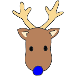 Blue Nose Reindeer Picture