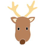 Brown Nose Reindeer Stencil