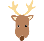 Brown Nose Reindeer Stencil
