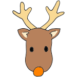 Orange Nose Reindeer Picture