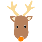 Orange Nose Reindeer Stencil