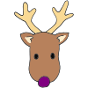 Purple Nose Reindeer Picture