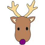 Purple Nose Reindeer Picture
