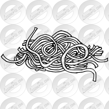 spaghetti clip art black and white