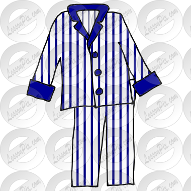 Pajamas Picture for Classroom / Therapy Use - Great Pajamas Clipart