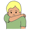 Sneeze or cough in your elbow