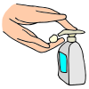 Put soap on your hands.