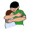 I like to touch and give hugs.  It is okay to touch and hug people in my family.