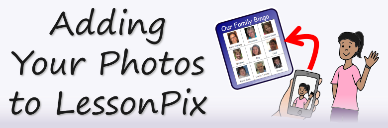 Header Image for Upload your own photos to LessonPix