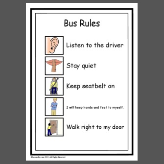 school bus rules clipart