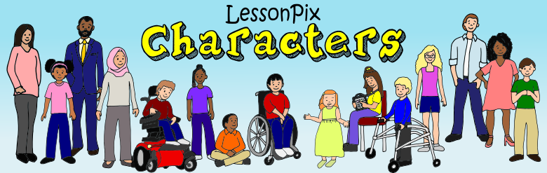 Header Image for Meet the LessonPix Characters