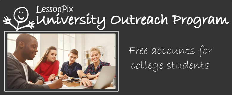 Header Image for LessonPix University Outreach Program
