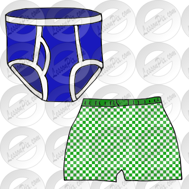 underwear Picture for Classroom / Therapy Use - Great underwear Clipart