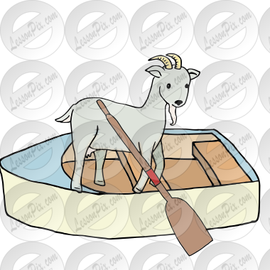 A goat rowing a boat Picture
