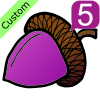 5+purple+acorns Picture