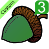 3+green+acorns Picture