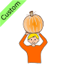 The pumpkin is ON my head.