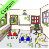 Germs are in classrooms.