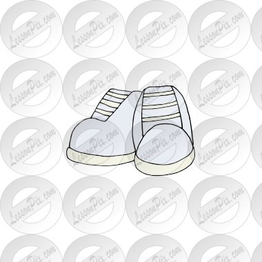 white shoes Picture for Classroom / Therapy Use - Great white shoes Clipart