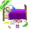 All of the animals fell out of the bed