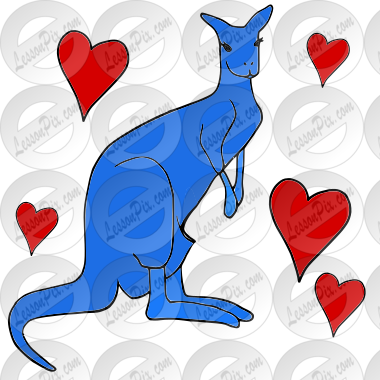 I Love You Blue Kangaroo Picture