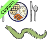 Eat your meal, wiggly eel.