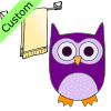 Get+a+towel+purple+owl. Picture