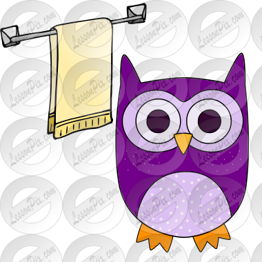 Get a towel purple owl. Picture