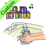 I need to wash hands for a long time. If I sing the ABC song while I wash, my hands will be clean.