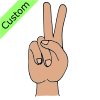Use a 2 finger space in between words.