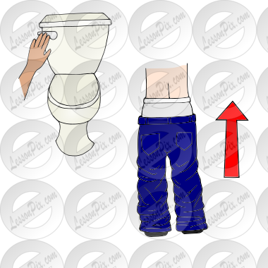 Pull Up Pants Flush Picture for Classroom / Therapy Use - Great Pull Up  Pants Flush Clipart