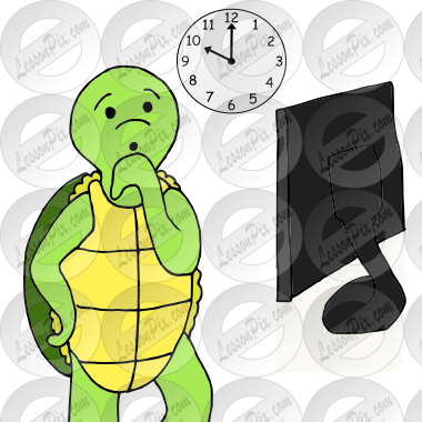 Timmy the Turtle logged in late. Picture