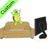 He kept jumping on the couch.