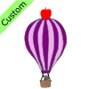 The+apple+is+on+the+balloon. Picture