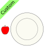 The+apple+is+off+the+plate. Picture