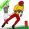 Molly scores a touchdown.
