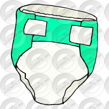 Diaper Picture for Classroom / Therapy Use - Great Diaper Clipart